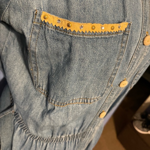 D. Frank Vintage Denim & Western Button Up Dress Sz 12 - Picture 6 of 10